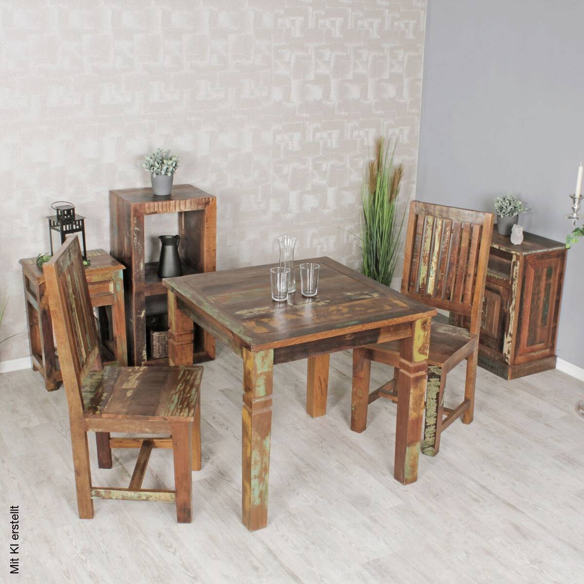 Esstisch natur lackiert B: ca. 80 cm
