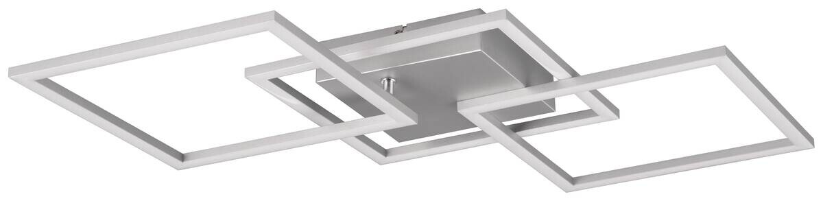 Reality LED-Deckenleuchte Trail titanfarbig Metall B/H/T: ca. 53x53x7 cm