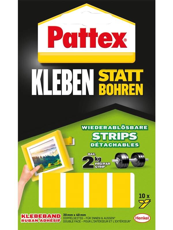 Pattex Klebestrip Kleben statt Bohren 10 tlg.