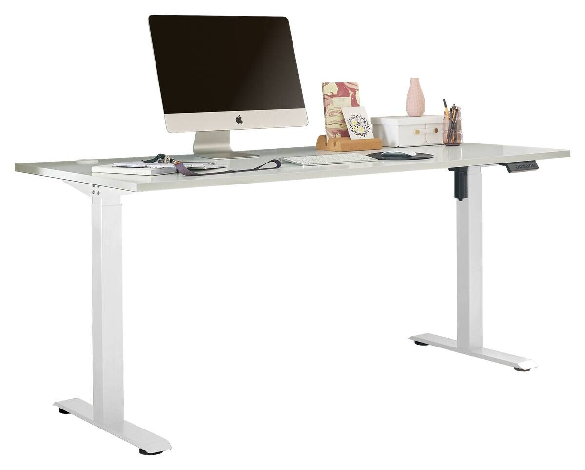höhenverstellbarer Schreibtisch Ben 2 weiß B/H/T: ca. 160x74x77 cm