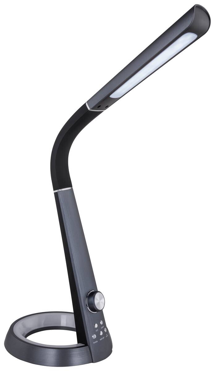 GLOBO Tischleuchte 58376B schwarz anthrazit Metall Kunststoff B/H/T: ca. 34x64x18 cm 1 Brennstellen