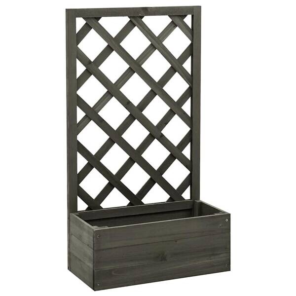 Gartenspalier grau Holz B/H/L: ca. 25x90x50 cm