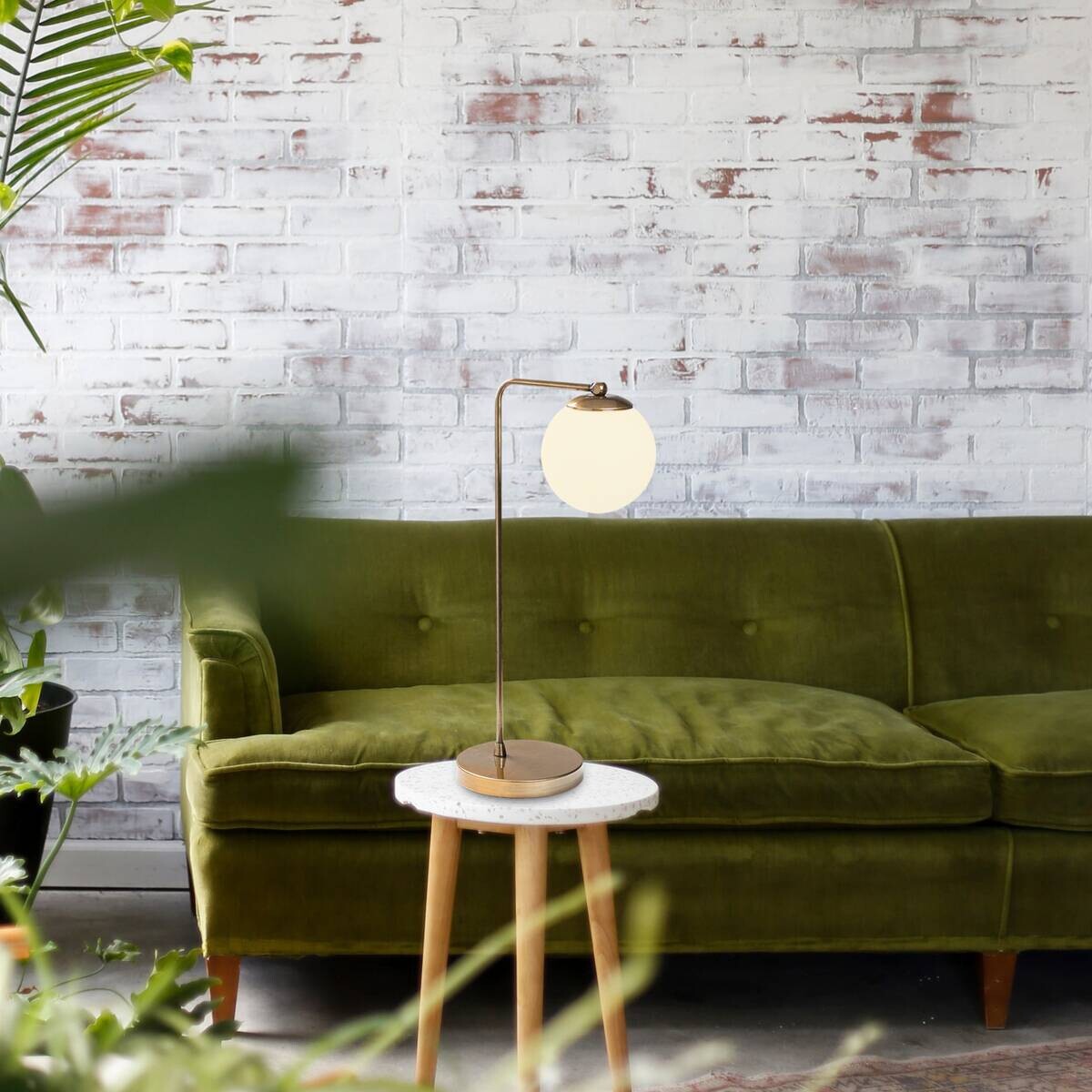 Opviq Tischleuchte Kupfer Metall B/H/L: ca. 28x55x15 cm E27 1 Brennstellen