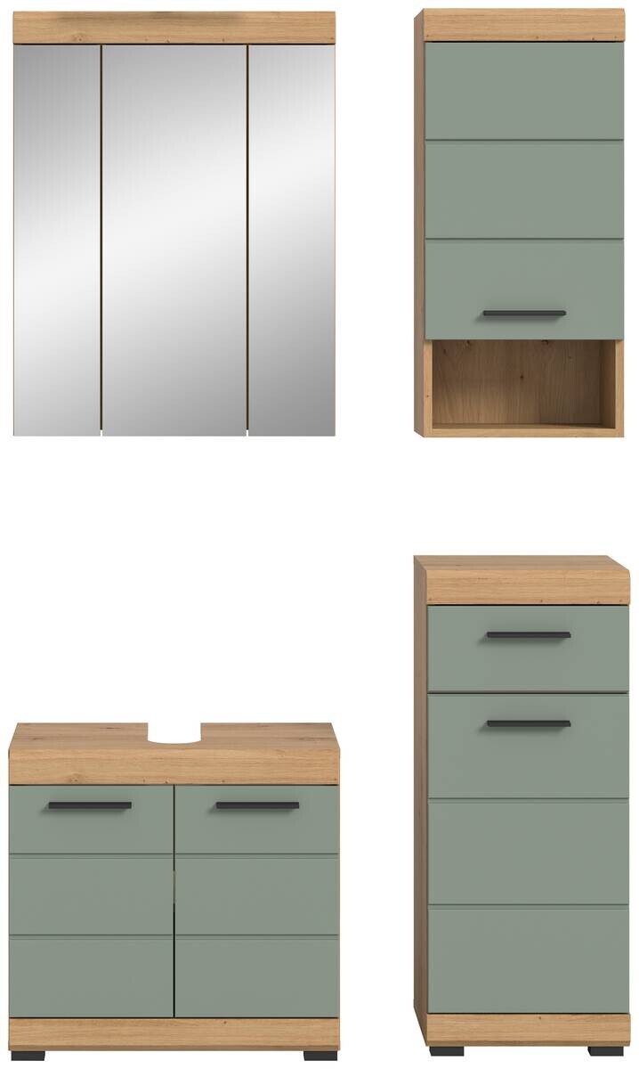 Badezimmer-Set Scout Eiche Artisan Nachbildung salbei Nachbildung B/H/T: ca. 112x191x34 cm