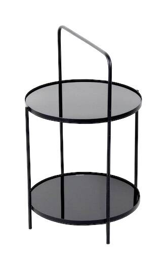 Beistelltisch schwarz H/D: ca. 50x38 cm