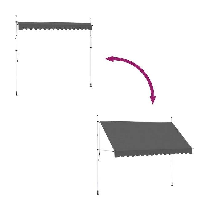 vidaXL Markise anthrazit B/L: ca. 300x350 cm
