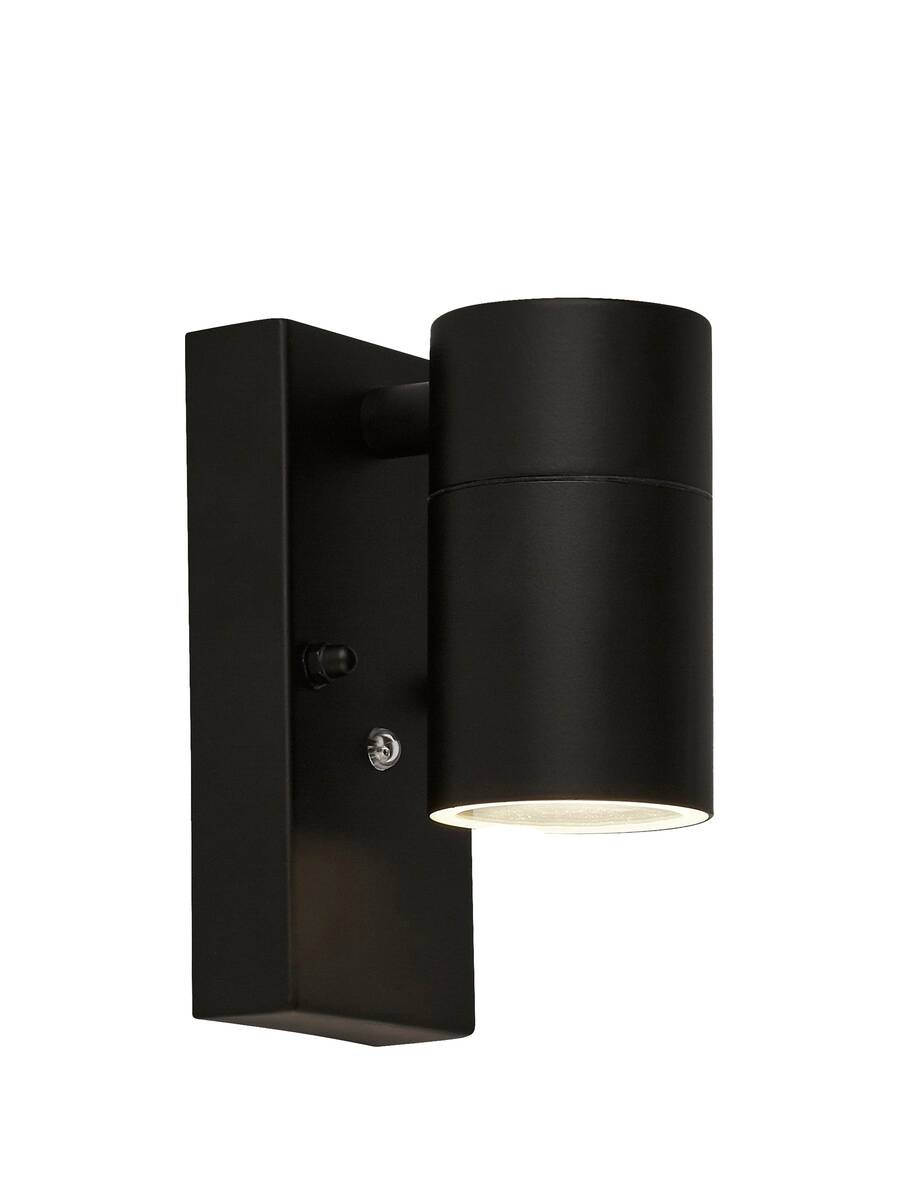 Wandaußenleuchte klar schwarz B/H/T: ca. 7x15x10 cm