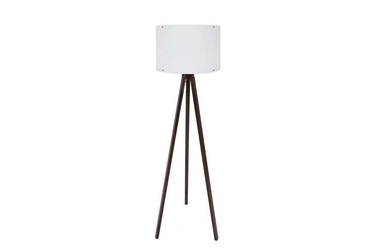 Opviq Stehlampe weiß schwarz MDF Polypropylen B/H/L: ca. 38x145x38 cm E27 1 Brennstellen