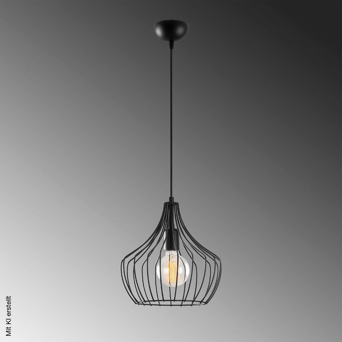 Opviq Pendelleuchte Mezopotamya schwarz B/H/T/L/D: ca. 27x126x27x27x27 cm E27 1 Brennstellen