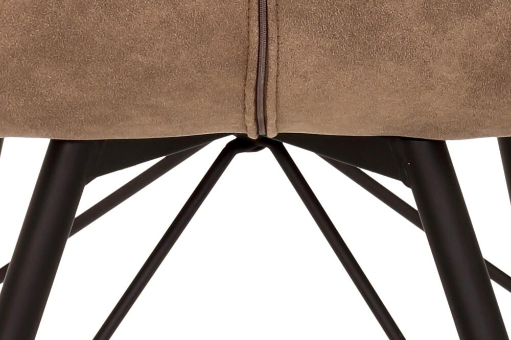 Stuhl Kate 2er Set braun Schlamm Microfaser B/H/T: ca. 50x86x56 cm