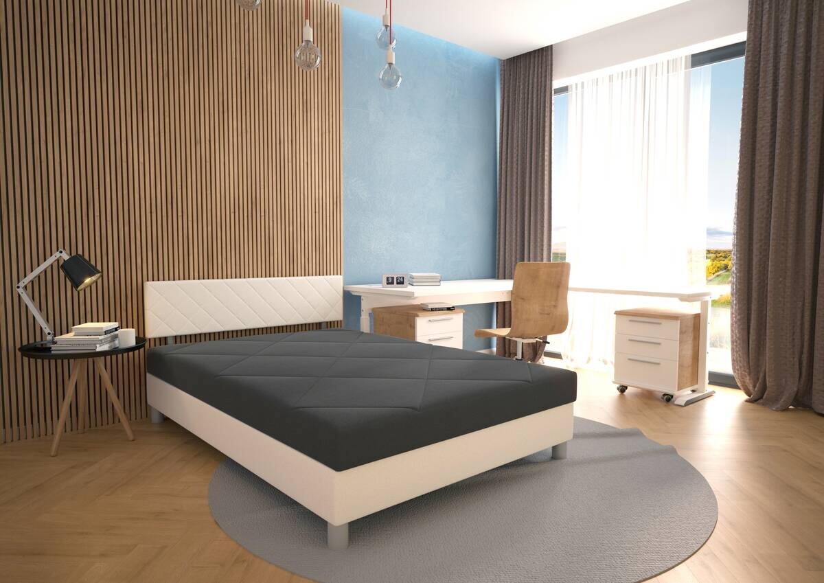 Polsterbett grau Liegefläche B/L: ca. 140x200 cm