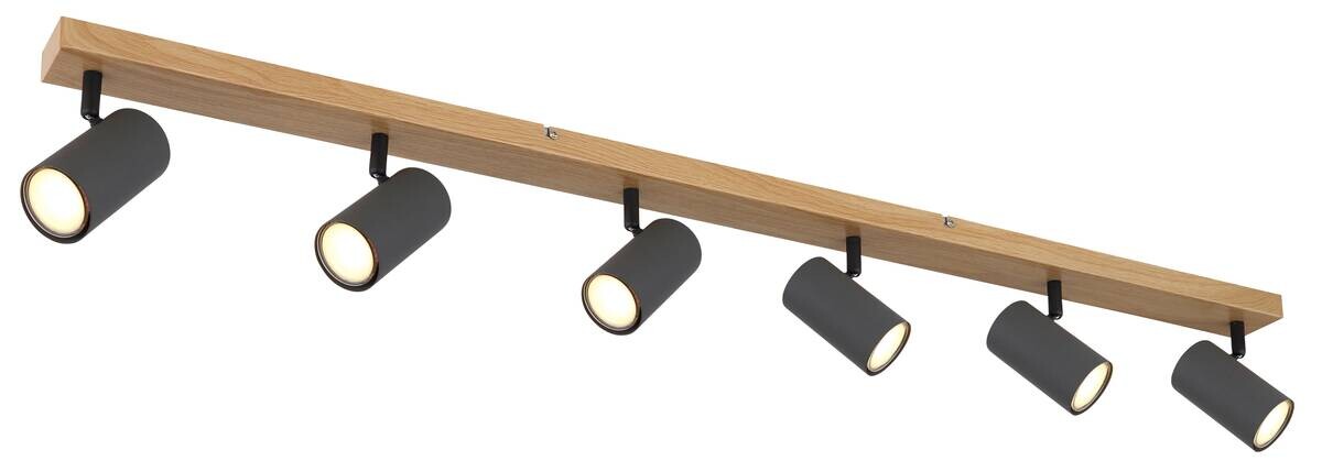 GLOBO Spot braun Graphit Metall B/H/T: ca. 6x12x115 cm GU10 6 Brennstellen
