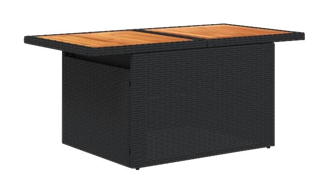 vidaXL Gartentisch schwarz Akazie B/H/L: ca. 55x73x100 cm