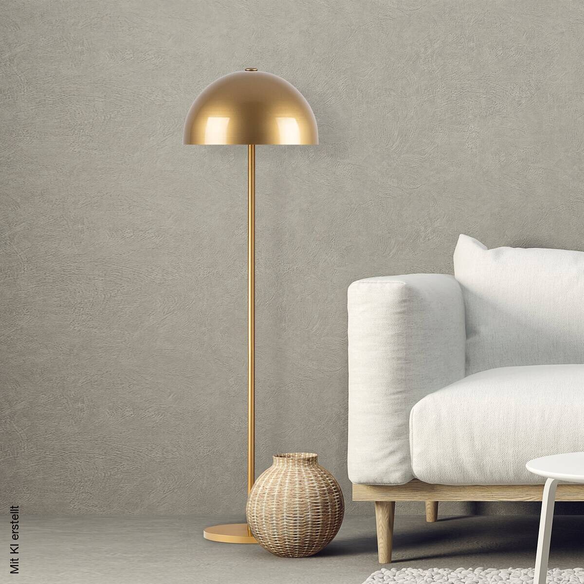 Opviq Stehlampe gold B/H/T/L/D: ca. 40x154x40x40x40 cm E27 1 Brennstellen