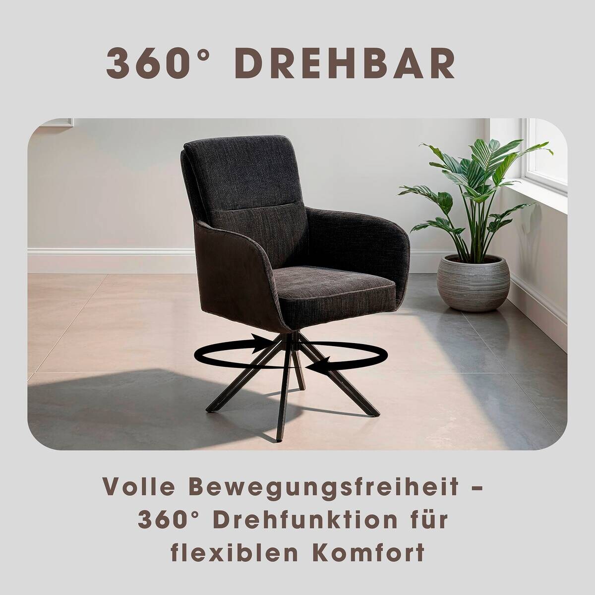 Stuhl TINO, 2er-Set schwarz Metall Microfaser B/H/T: ca. 62x94x70 cm