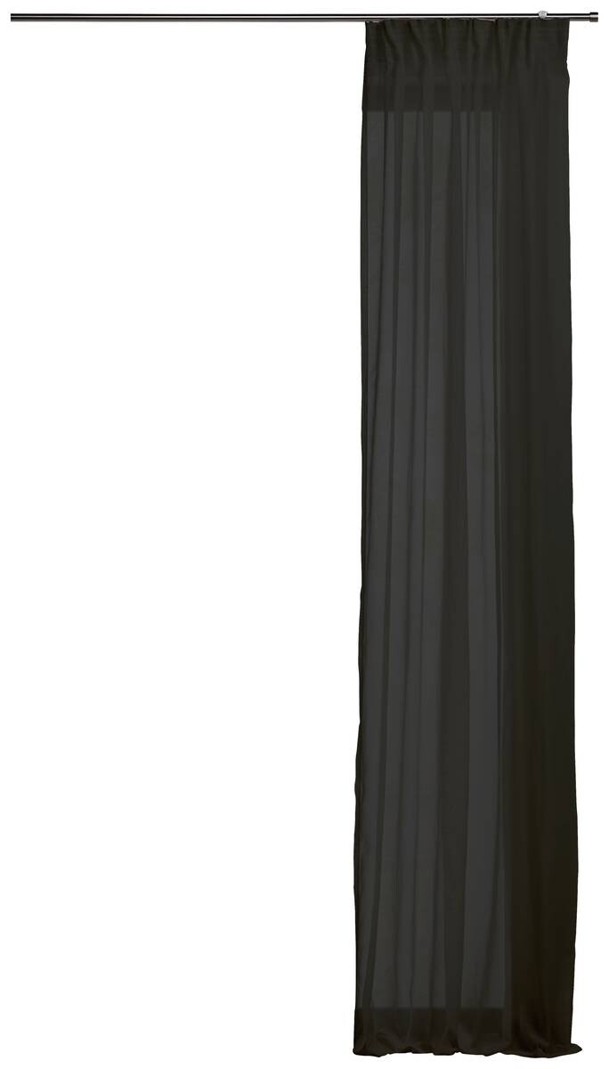 Kombivorhang PURE schwarz 100% Polyester B/L: ca. 135x300 cm