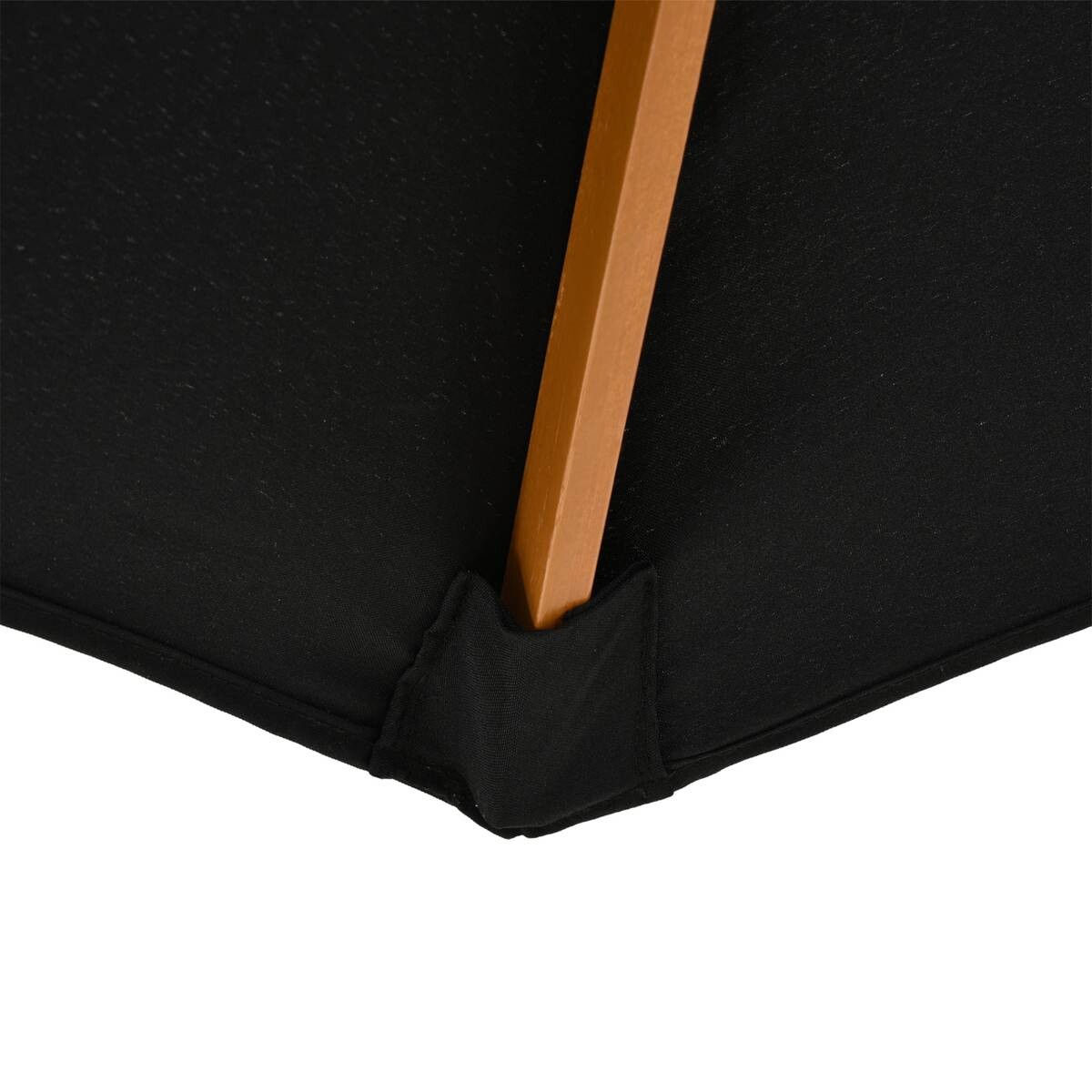 Outsunny Sonnenschirm schwarz Bambus H/D: ca. 250x300 cm