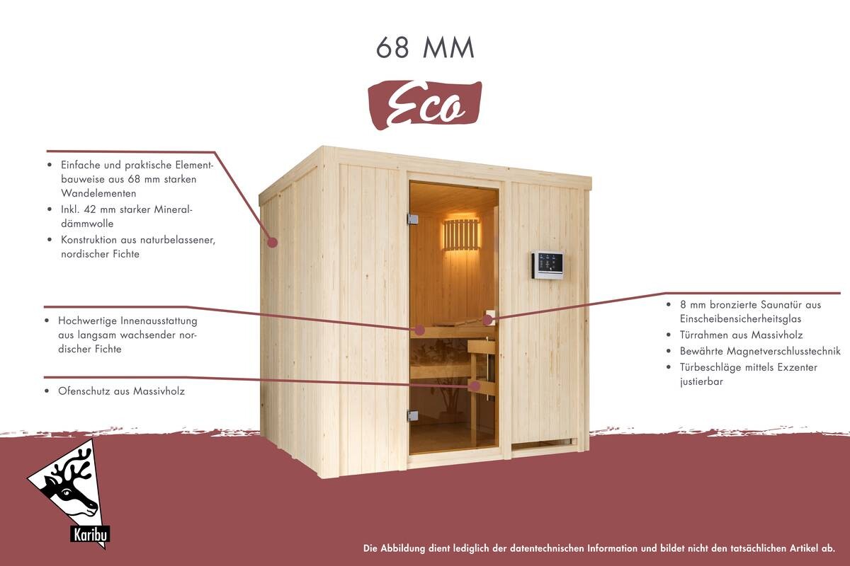 Karibu Sauna Ervin Eck B/H/T: ca. 231x198x231 cm