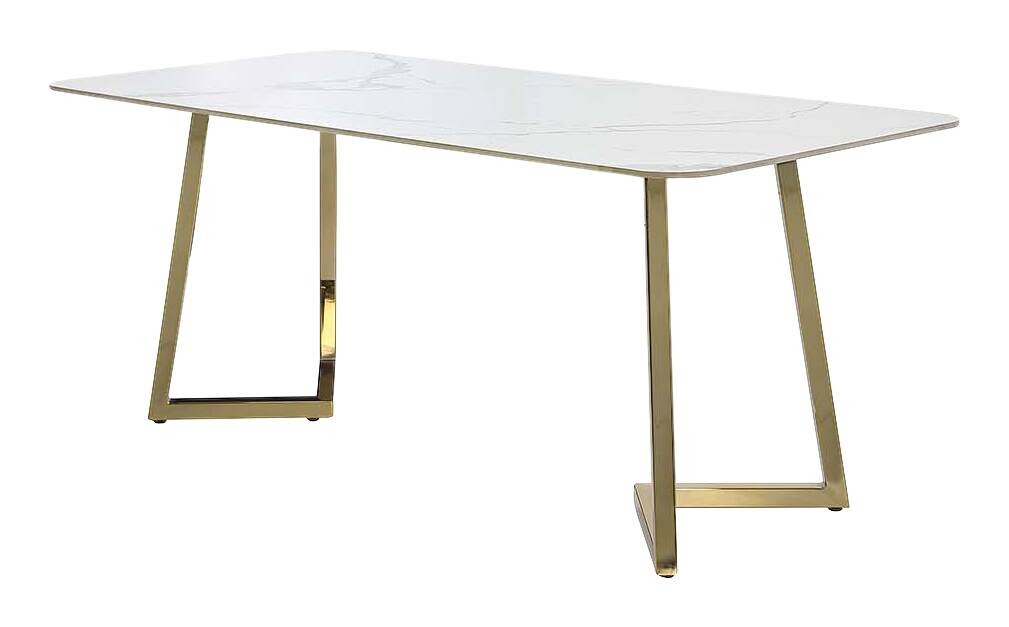 Esstisch weiß Keramik Optik B/H/T: ca. 180x76,5x90 cm