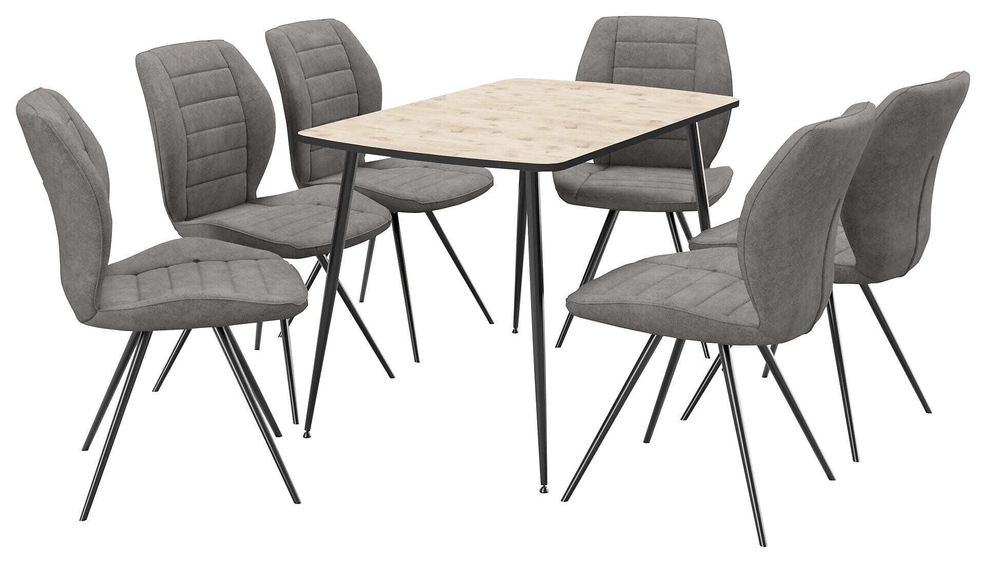 Stuhl New York grau Microfaser B/H/T: ca. 51x87x55 cm