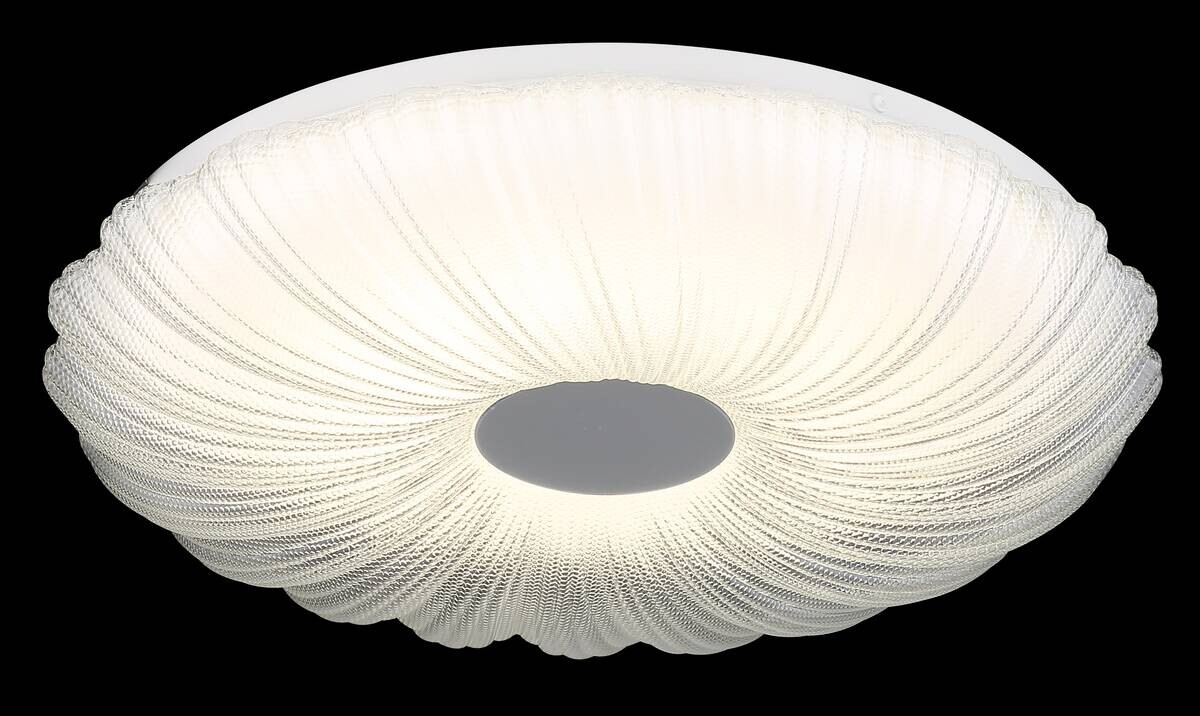 GLOBO Deckenleuchte weiß Satiniert Opal Metall Kunststoff H/D: ca. 7x38 cm 1 Brennstellen