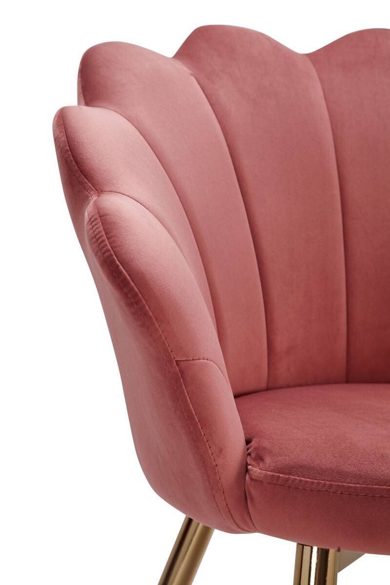 Stuhl rosa gold Stoff Eisen B/H/T: ca. 47,5x80x53 cm