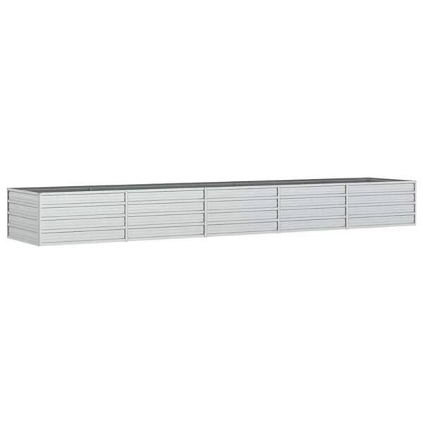 Garten-Hochbeet silber Stahl B/H/L: ca. 80x45x400 cm