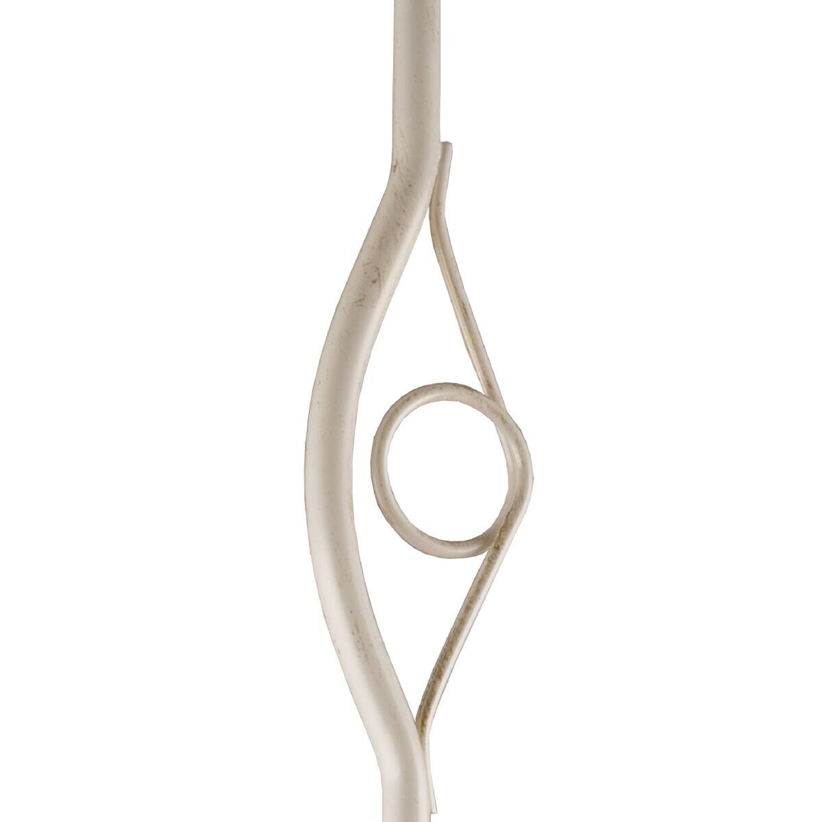 Lamkur Pendelleuchte Retro II weiß Stahl Glas H/L: ca. 45x32,5 cm E27 1 Brennstellen