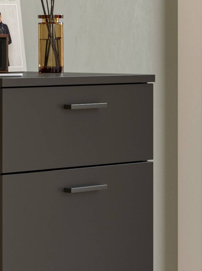 Schuhschrank Delton Basalt Nachbildung B/H/T: ca. 53x37x43 cm