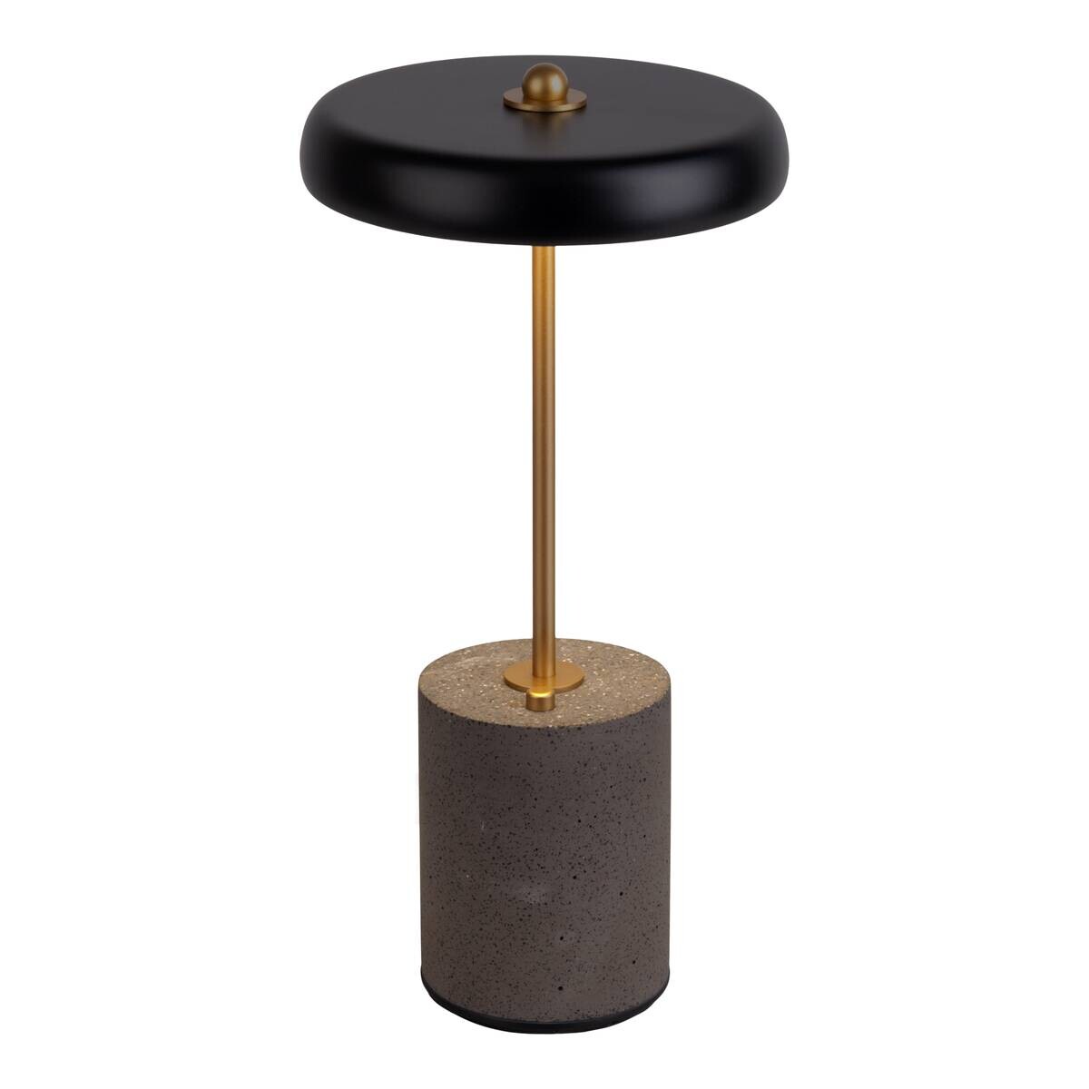 Näve Leuchten Tischleuchte 5306422 schwarz Metall Zement Kunststoff B/H/T: ca. 15x30x15 cm null 1 Brennstellen