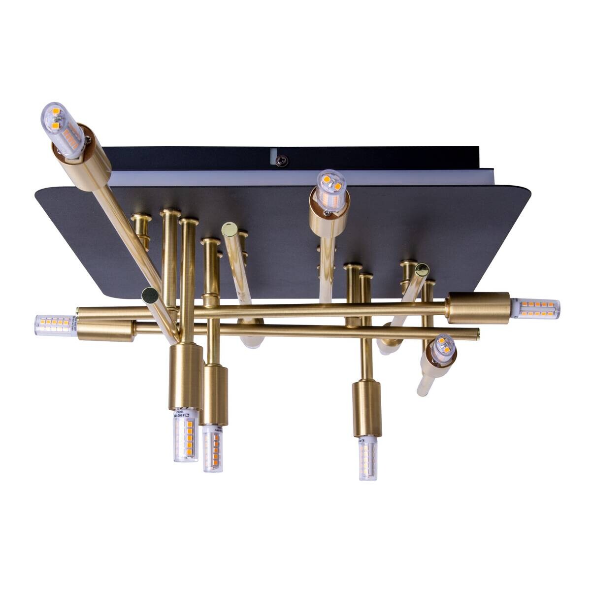 Näve Leuchten Deckenleuchte 1392845 messing Metall B/H/T: ca. 48x15x51 cm G9 11 Brennstellen