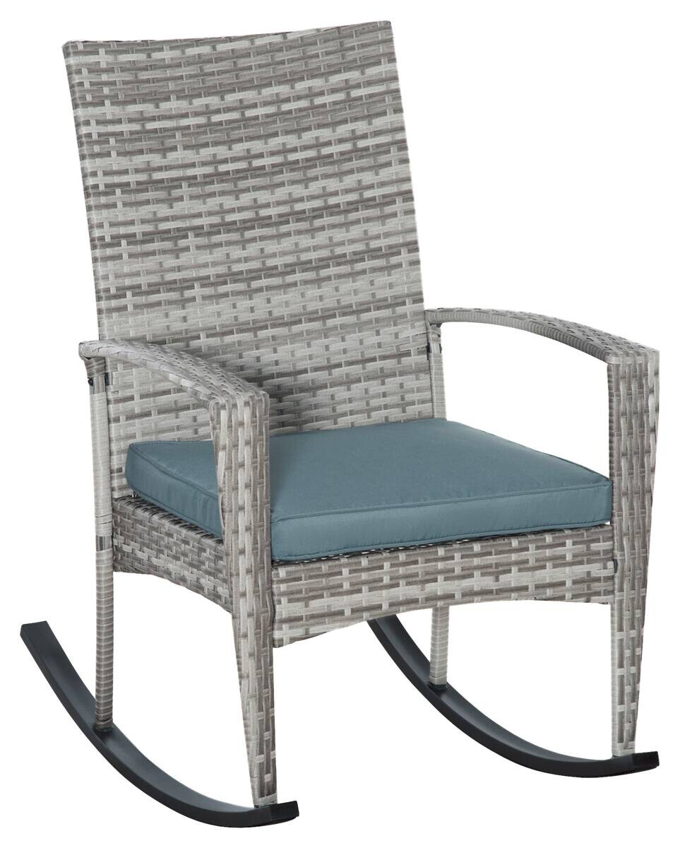 Outsunny Gartensessel grau Polyester B/H/L: ca. 88x66x98 cm
