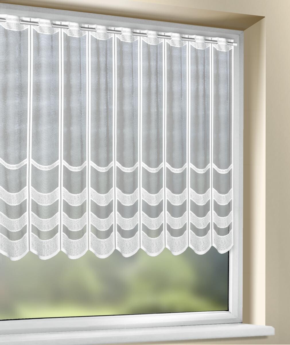 creative lifestyle Scheibengardine Alma weiß B/L: ca. 150x80 cm
