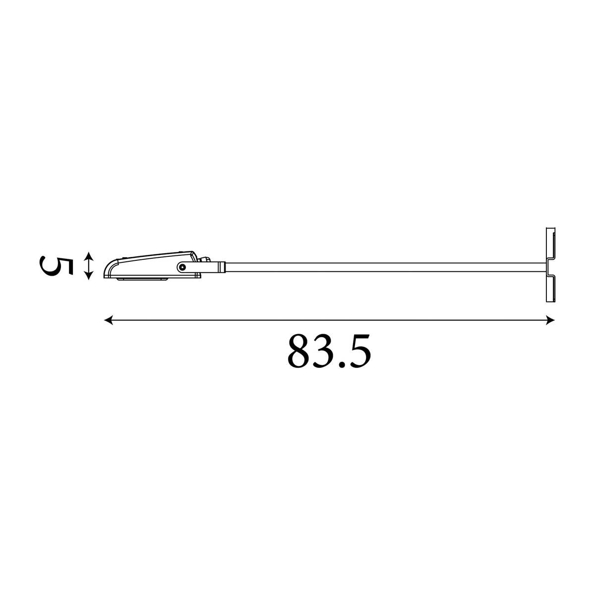 LED-Außenwandleuchte schwarz klar B/H/T/L: ca. 14x5x83,5x83,5 cm