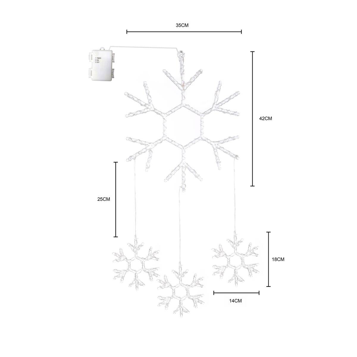 POCOline Dekorationsartikel warmweiß Kunststoff B/H/L: ca. 0,5x82x35 cm