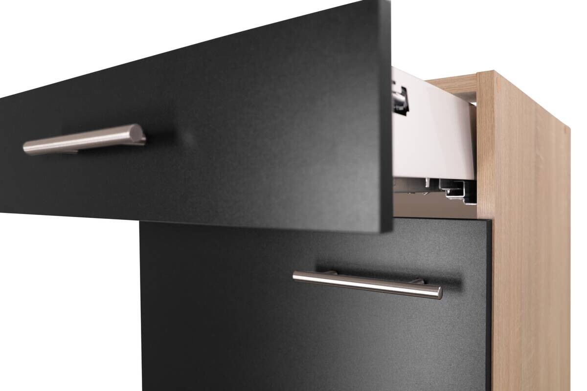 Unterschrank Merle schwarz B/H/T: ca. 50x85x60 cm