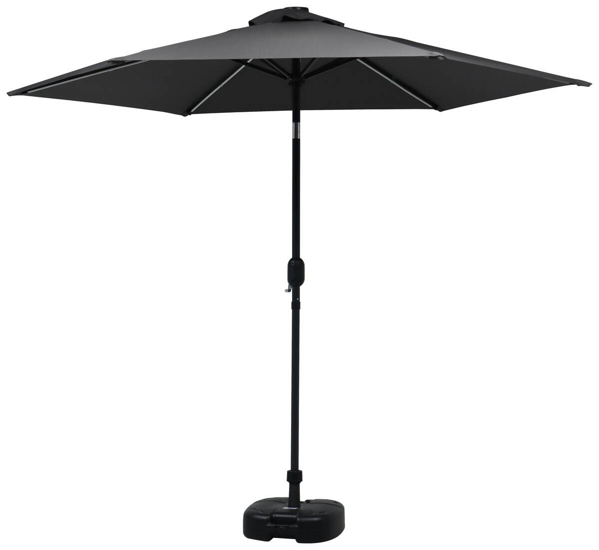 POCOline Sonnenschirm grau Stahl H/D: ca. 236x270 cm