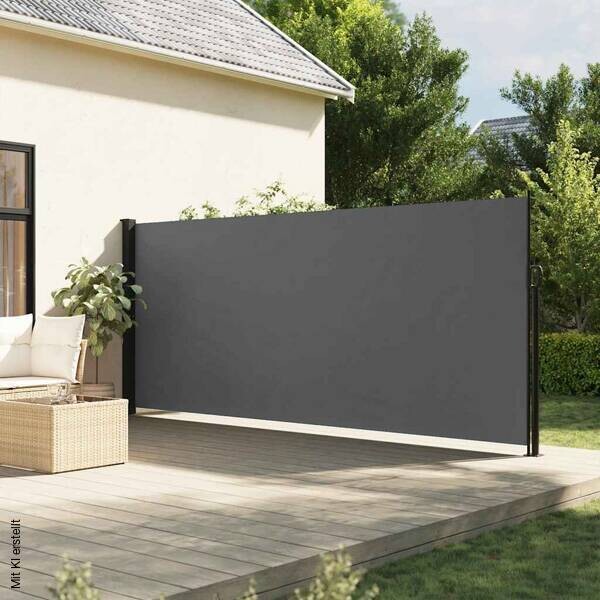 vidaXL Seitenmarkise anthrazit B/T/L: ca. 160x600x600 cm
