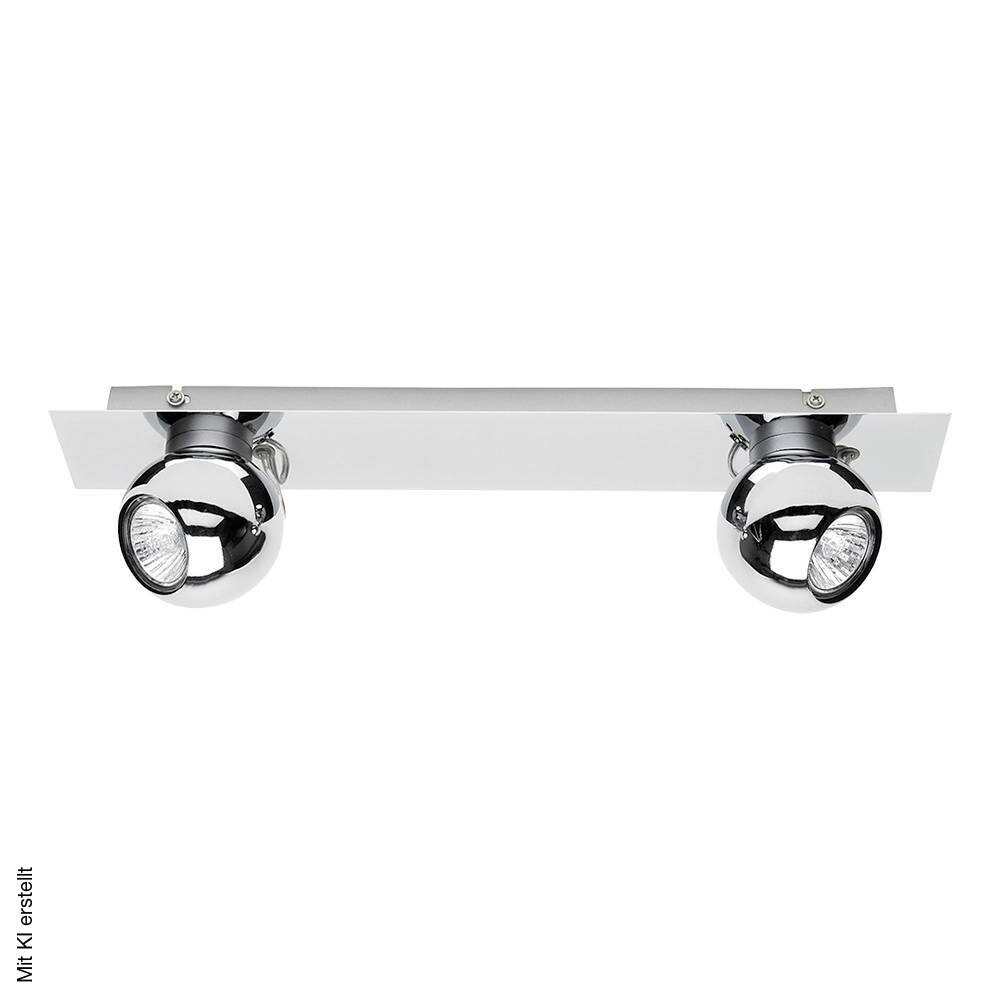 SPOT Light Spotbalken Sergio Chrom Metall B/H/T: ca. 45x11,5x8 cm GU10 2 Brennstellen