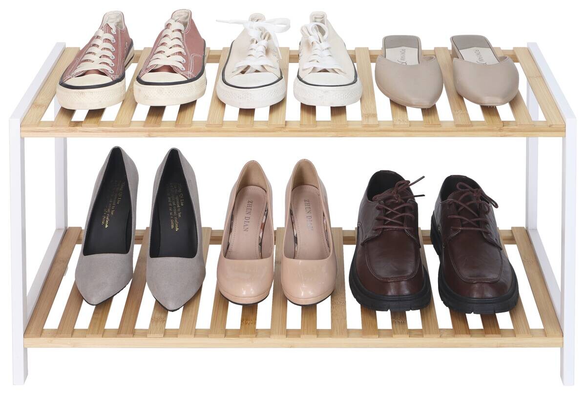POCOline Schuhregal natur Bambus B/H/L: ca. 30x36x70 cm
