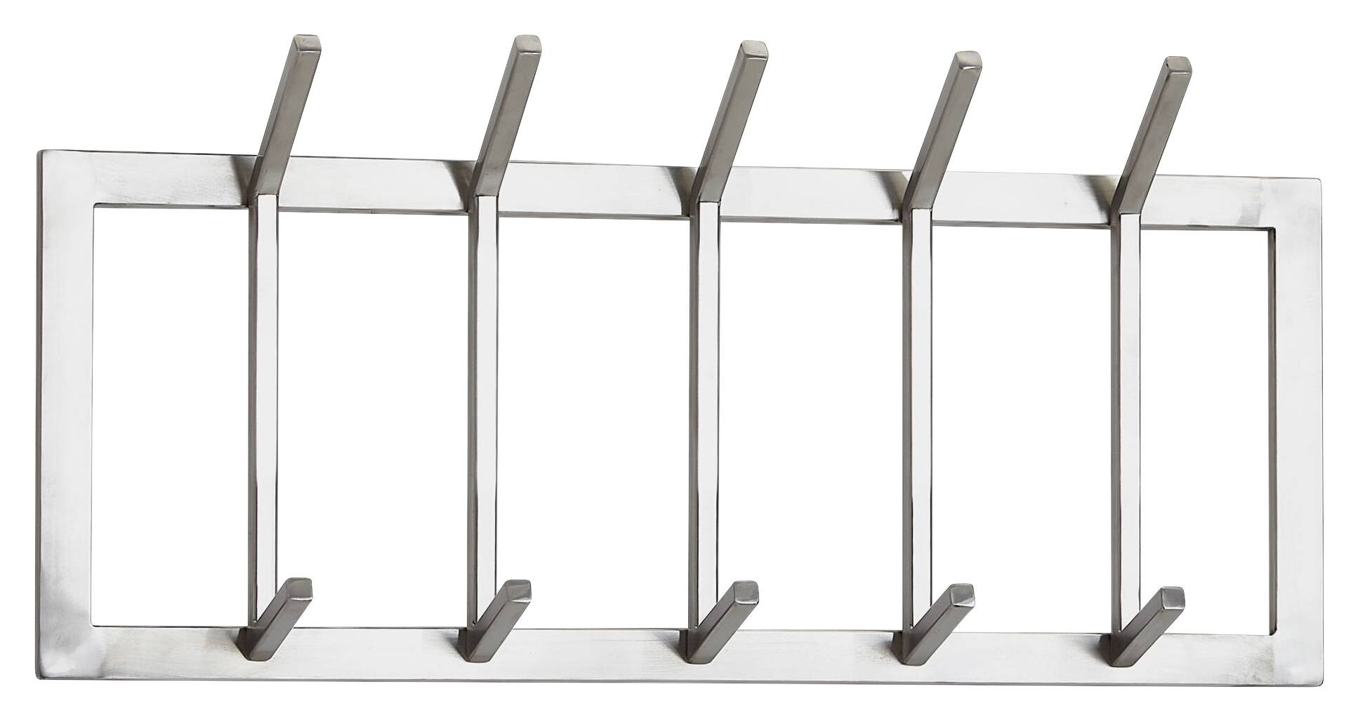 Garderobe Stahl poliert B/H/T: ca. 65x30x10 cm