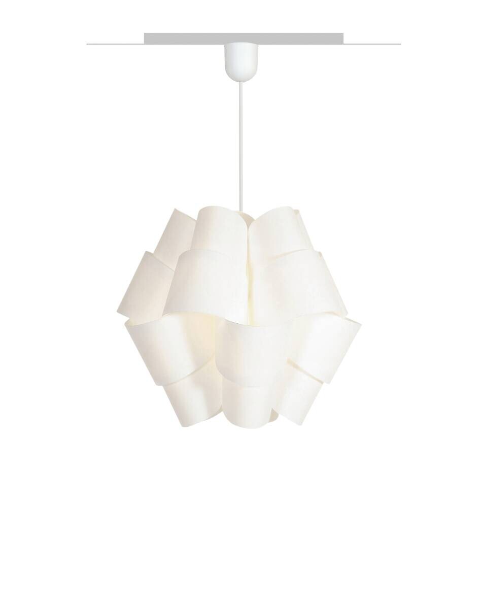Kayoom Pendelleuchte weiß Polypropylen B/H/L: ca. 37,5x39x37,5 cm E27 1 Brennstellen