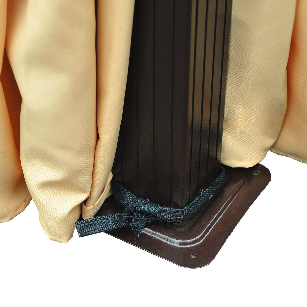 Outsunny Pavillon braun Aluminium B/H/L: ca. 360x265x420 cm