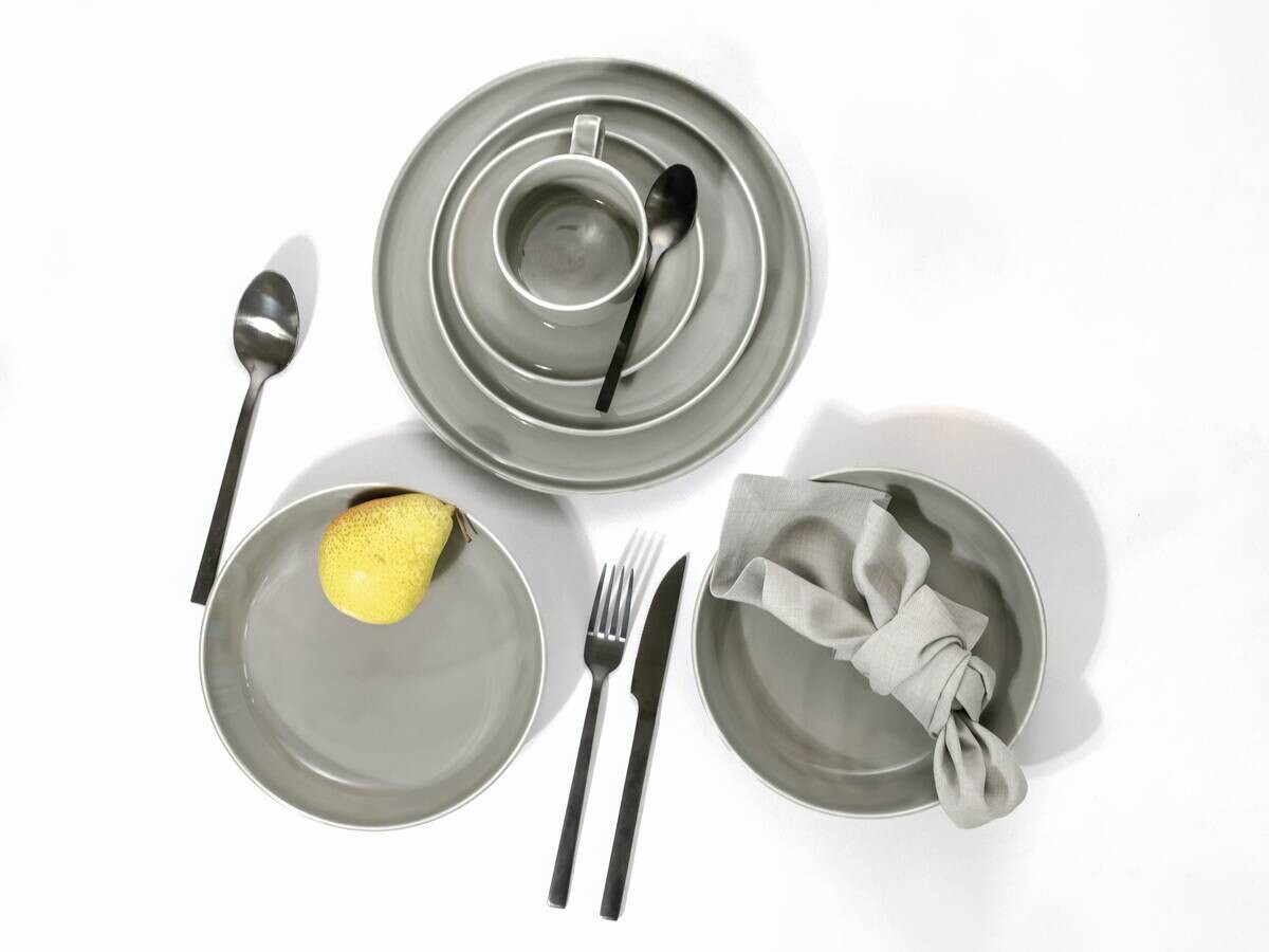 CreaTable Kombiservice Chef Collection grau Porzellan 30 tlg.