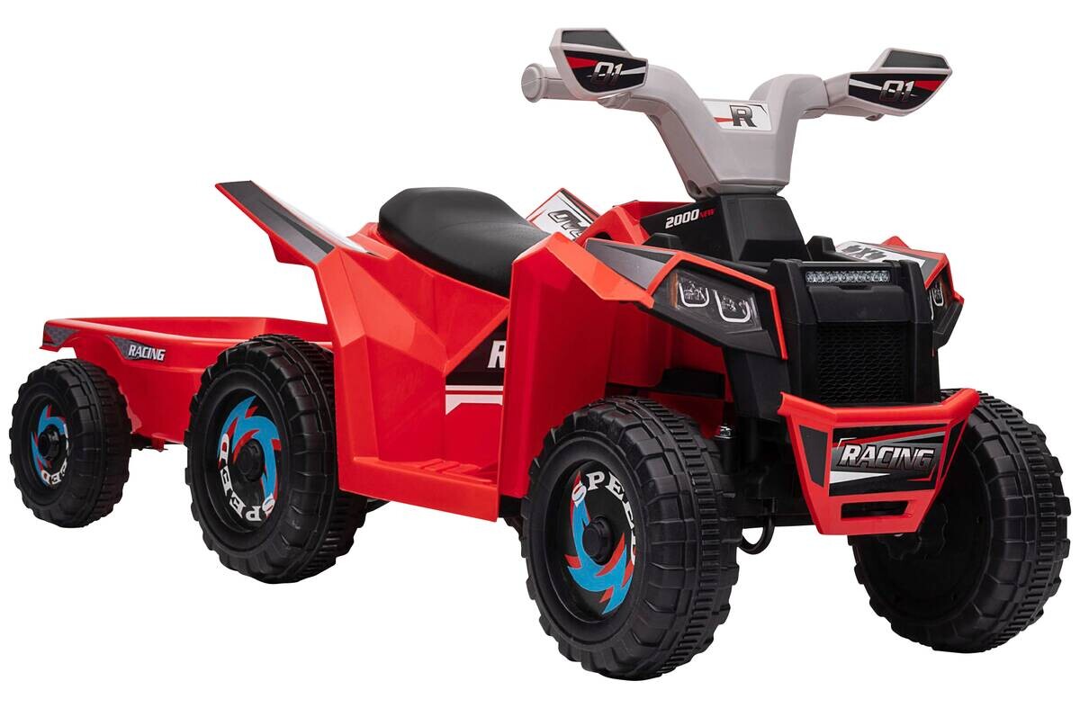 HOMCOM Kinder Elektrofahrzeug schwarz B/H/L: ca. 41,5x48,5x106 cm