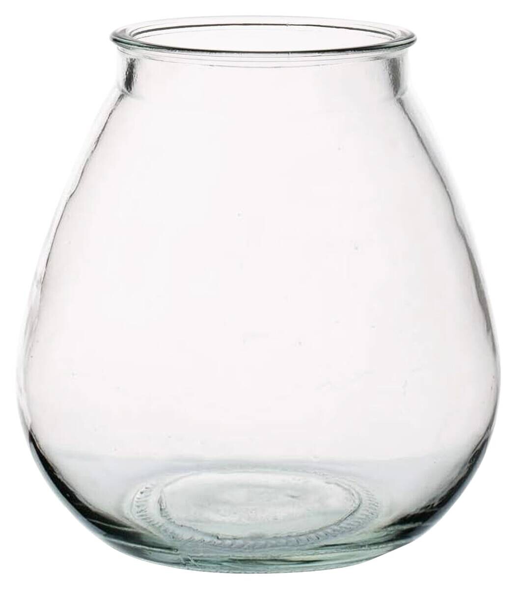 Vase klar Glas B/H/L: ca. 24,5x24,5x28 cm