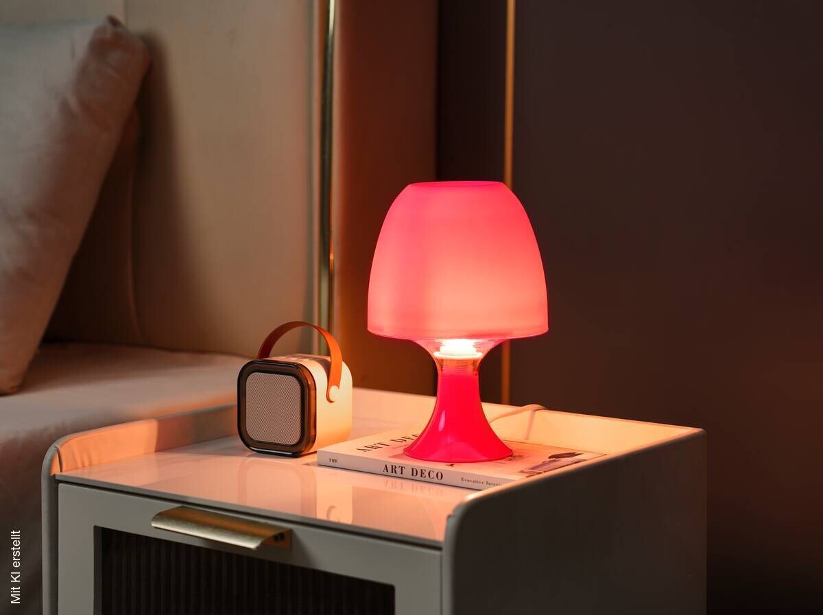 POCOline Tischleuchte Sveta pink Kunststoff H: ca. 24 cm E14 1 Brennstellen