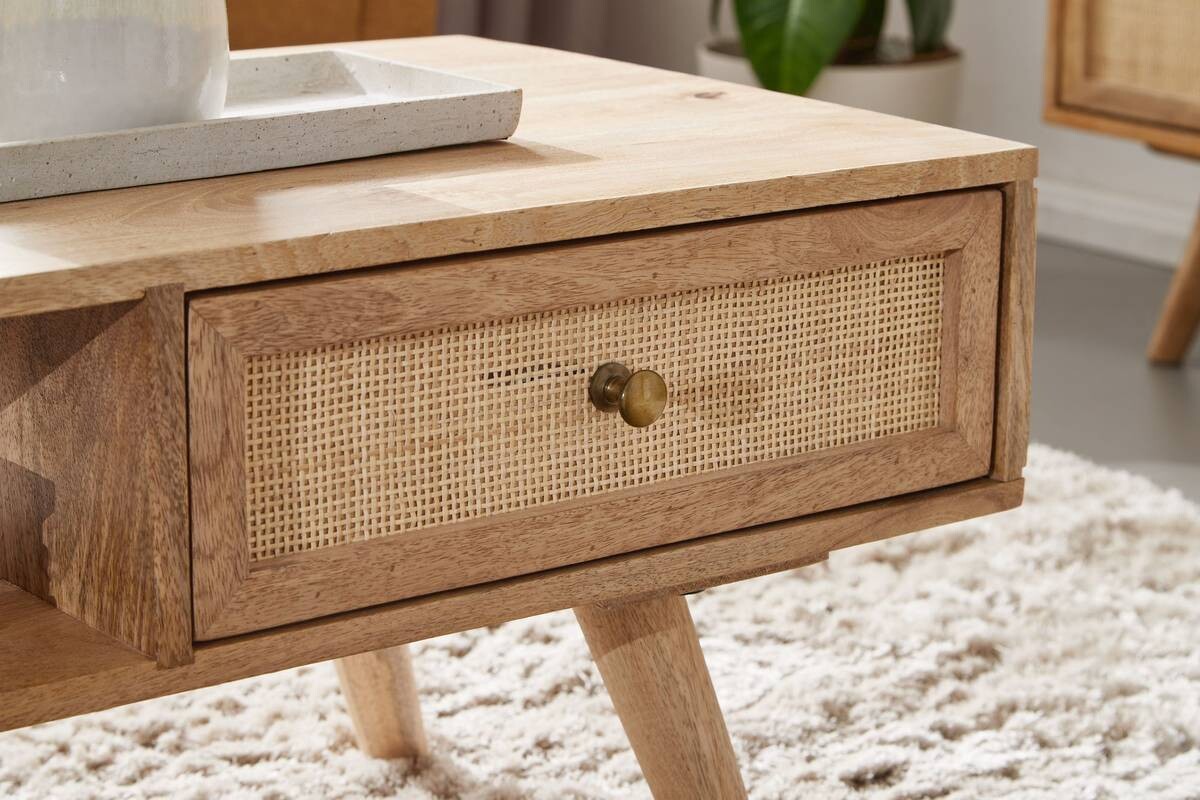 Wohnling Couchtisch braun B/H/T: ca. 90x40x45 cm