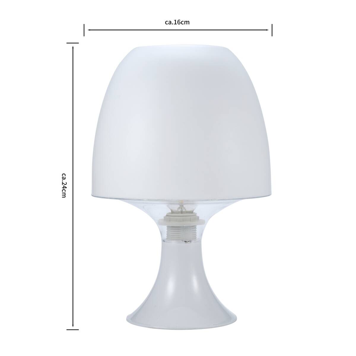POCOline Tischleuchte Sveta weiß Kunststoff H: ca. 24 cm E14 1 Brennstellen