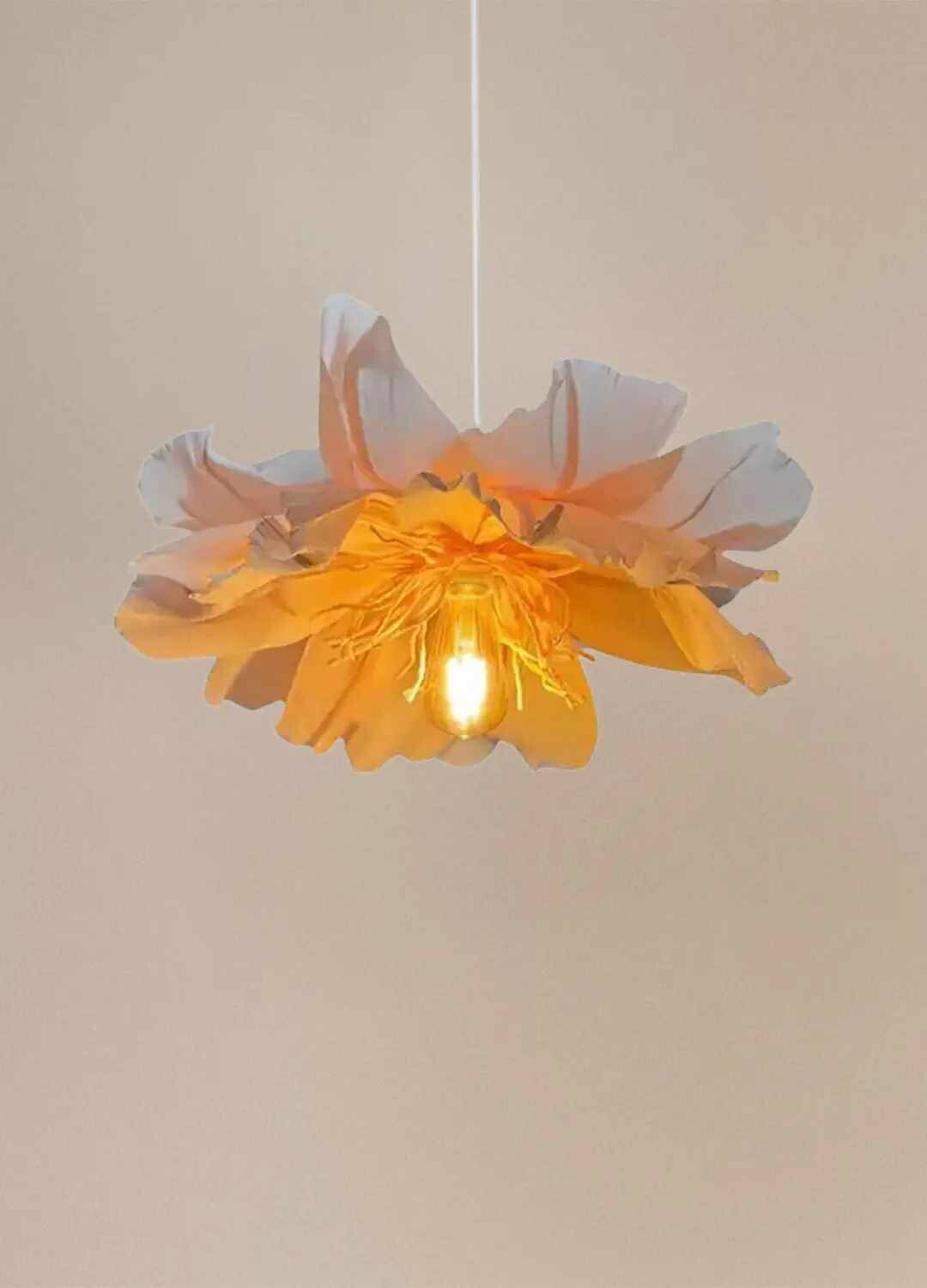 Opviq Pendelleuchte rosa Kunststoff B/H/T/L/D: ca. 48x85x48x48x48 cm E27 1 Brennstellen